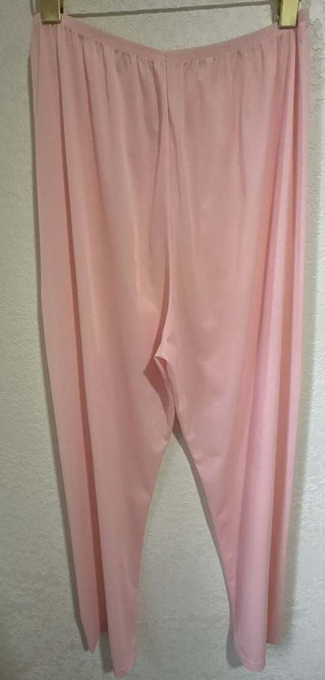 Vanity Fair Lounge Pants Size 40 Pink Tricot Nylon Sleepwear